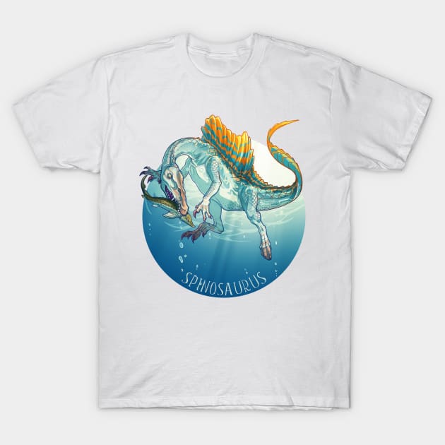 Mesozoic Fishing T-Shirt by AntonVTokarev